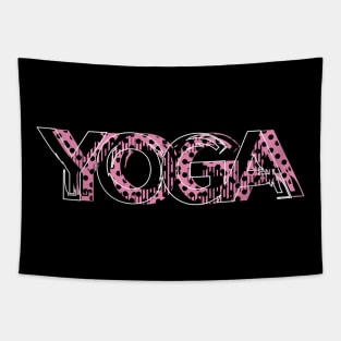 Yoga Design Creative Typographic Style Tapestry