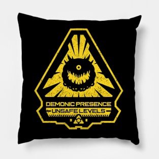 Demonic Presence Warning Pillow