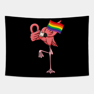 Gay Pride Pink Flamingo LGBT Pride Month Tapestry