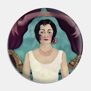 Portrait of a Woman in White by Frida Kahlo Pin