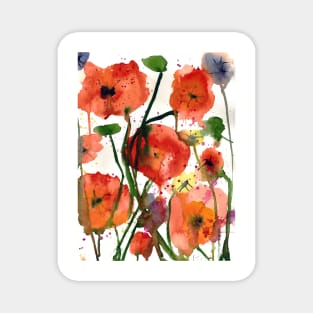 Poppy Flowers Magnet