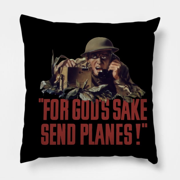 For God's Sake, Sand Planes! Pillow by Distant War