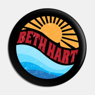 Graphic Proud Beth Name Personalized Birthday 70s 80s 90s Vintage Style Pin