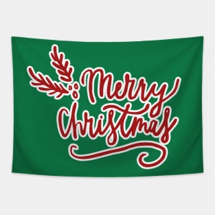 Hand Lettered Merry Christmas Tapestry