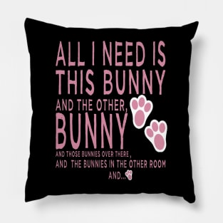 bunny lover bunny owner Pillow