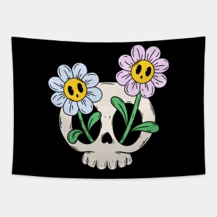 Skull flowers Tapestry