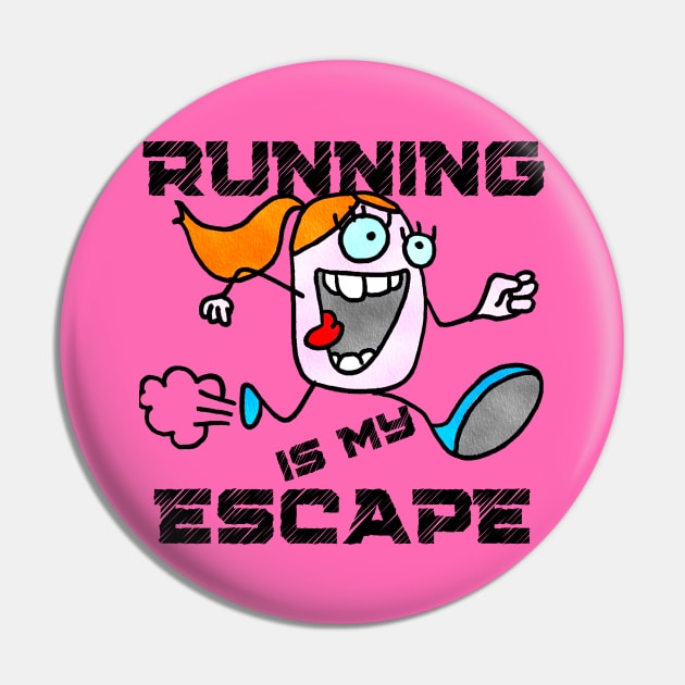 Running Is My Escape ( Cartoon Art ) Pin by Dreanpitch