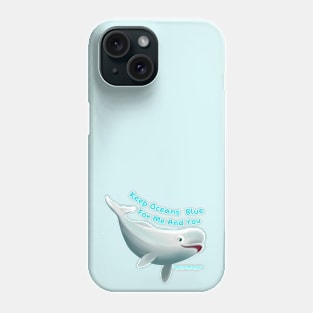 Beluga Whale Design Phone Case