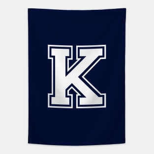 Initial Letter K - Varsity Style Design Tapestry