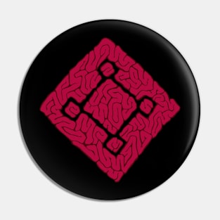 square brain red Pin