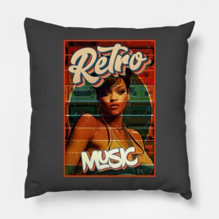 Rihanna Retro Music Fan T-Shirt Pillow