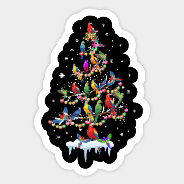 Birds Christmas Tree Shirt Funny Christmas Bird Lovers Gift