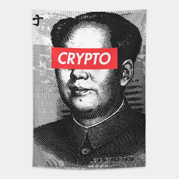 Crypto Bill Mao Tapestry by Aefe