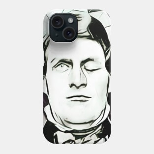 Phineas Gage Black And White Portrait | Phineas Gage Artwork 3 Phone Case