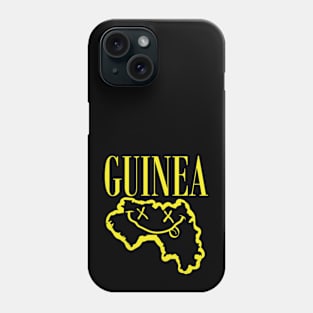 Vibrant Guinea Africa x Eyes Happy Face: Unleash Your 90s Grunge Spirit! Smiling Squiggly Mouth Dazed Smiley Face Phone Case