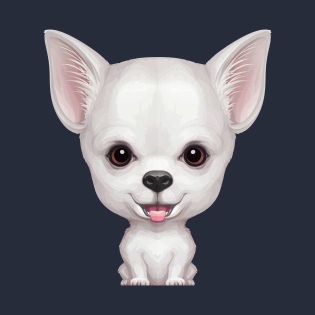 White Smooth Coat Chihuahua by stonemask