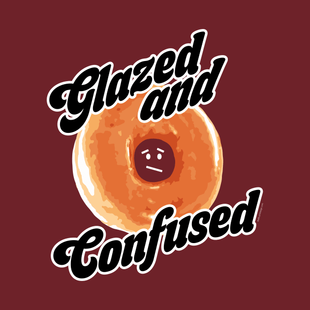 Glazed and Confused - funny vintage 70s donut design by eBrushDesign