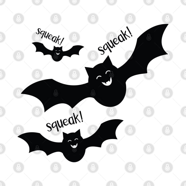 Squeaky Halloween Bat Onesie by HungryDinoDesign