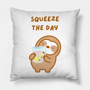 Squeeze the Day Pink Lemonade Sloth Pillow