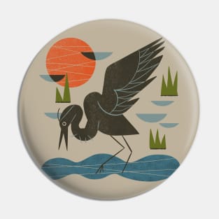 Happy Heron Pin