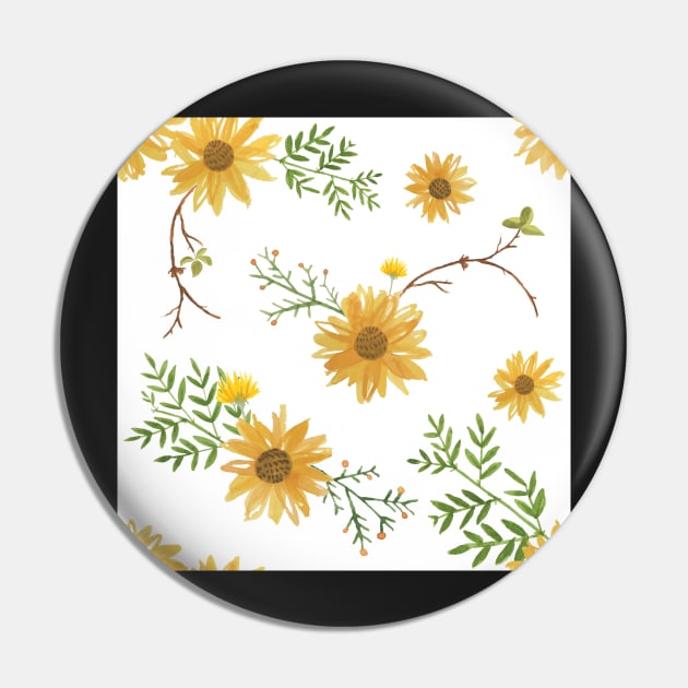 Sunpower Sunflower Pin by geekgo