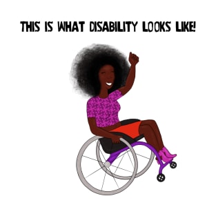 This Is What Disability Looks Like Purple Wheelchair T-Shirt