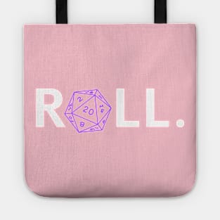 Roll. RPG Shirt White and Purple Tote