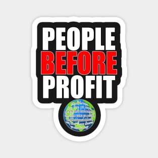 People Before Profit - black Magnet