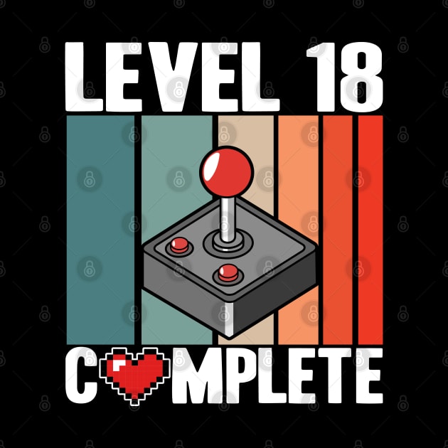 Level 18 Complete 18th Birthday 18 Years Gamer 2002 by Kuehni