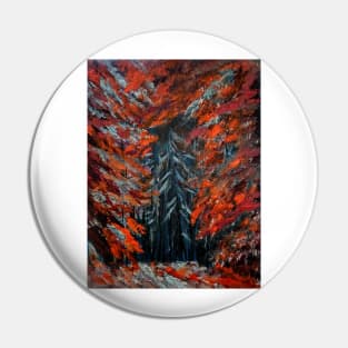 forest painting in my favorite colors and leaves falling off Pin