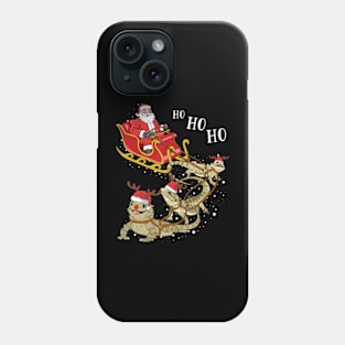 Christmas Bearded Dragon Santa Driving Phone Case