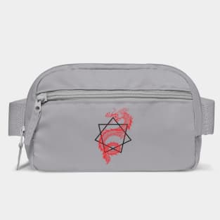 Asian Dragon With Sacred Geometry Heptagram (Seven Sided Star) Design Bag