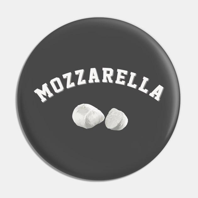Mozzarella Cheese Funny Foody Team Logo Pin by terrybain