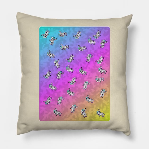 Leopard Print Astronauts Pillow by BoonieDunes