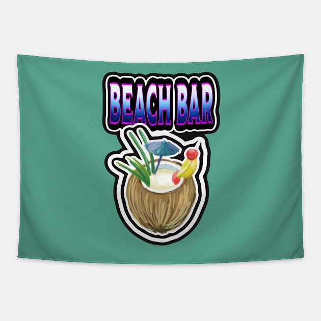 Beach Bar Tapestry by PeggyNovak