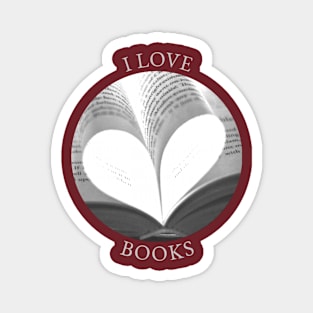 I LOVE BOOKS Magnet