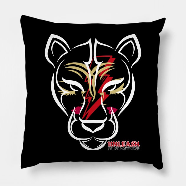 Unleash: Reflecting on Strength Pillow by DMcGMerch