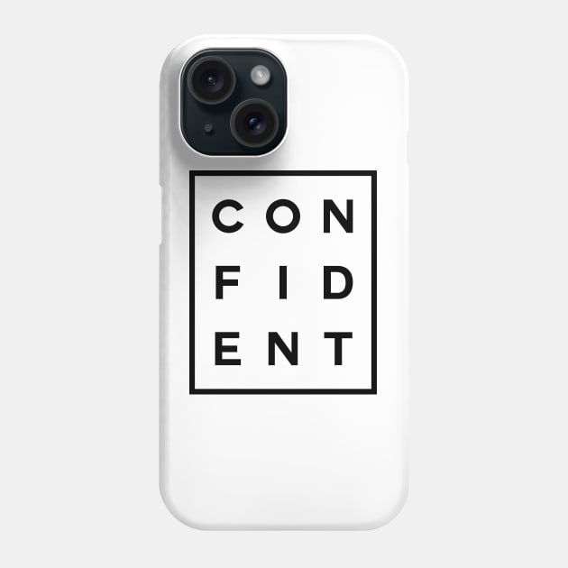 Confident Boxed (Black) Phone Case by inotyler
