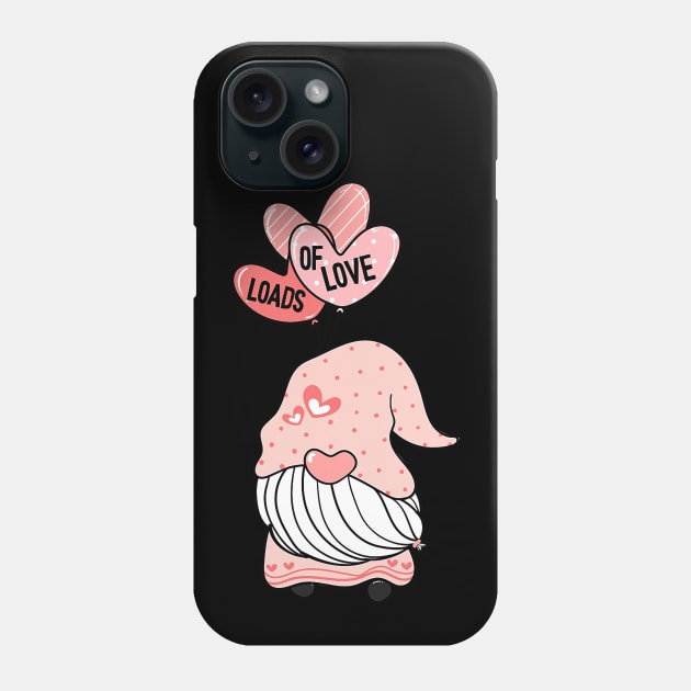 Loads Of Love Valentines Day Cute Gnome Heart Boys Girls Phone Case by jadolomadolo