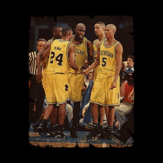 VINTAGE  michigan BASKETBALL 1 by SOEKAMPTI