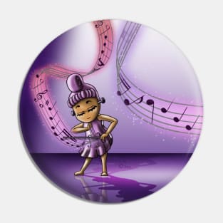 Violin and Music Notes Pin