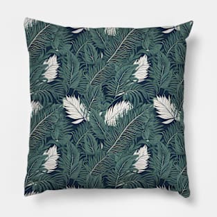 Ethereal Plumage  Feather Fabric Texture Pillow