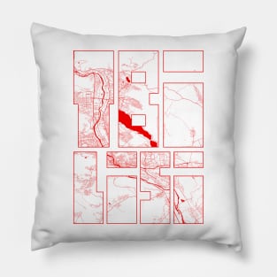 Tbilisi, Georgia City Map Typography - Oriental Pillow