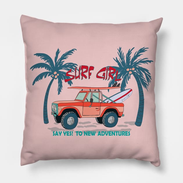 say yes to new adventures Pillow by Griffioen