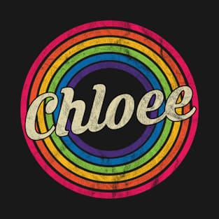 Chloee - Retro Rainbow Faded-Style T-Shirt