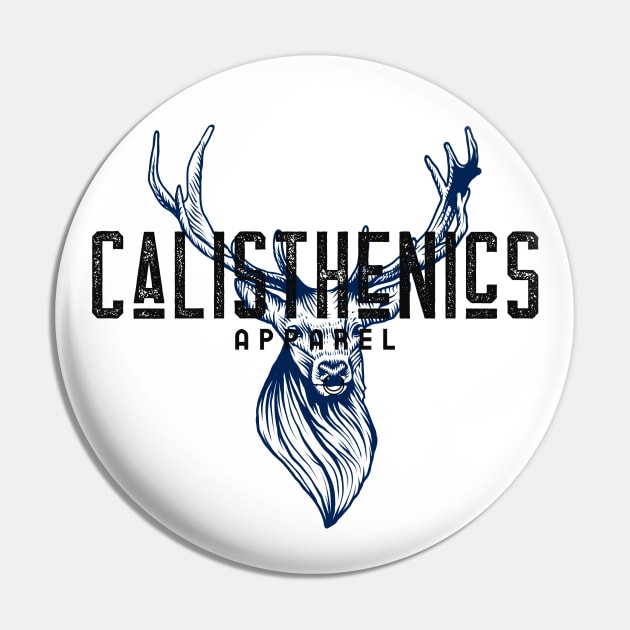 CALISTHENICS - Blue Deer Design Pin by Thom ^_^