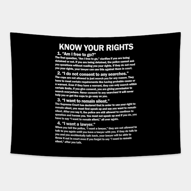 Know Your Rights Tapestry by Aedai