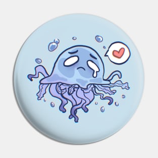 So Sad Jellyfish print Pin