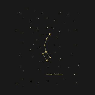 Ursa Minor Constellation. Gold T-Shirt