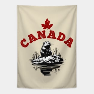 Canadian Beaver Small Tapestry